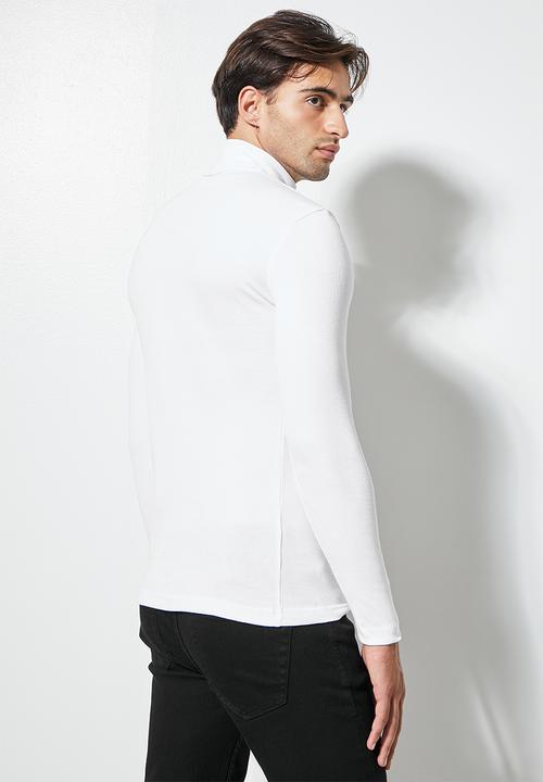 Superbalist - 2 Pack sochi long sleeve ribbed roll neck tee - black & white