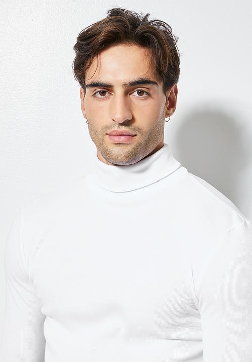 Superbalist - 2 Pack sochi long sleeve ribbed roll neck tee - black & white