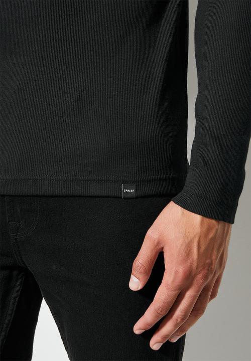 Superbalist - 2 Pack sochi long sleeve ribbed roll neck tee - black & white