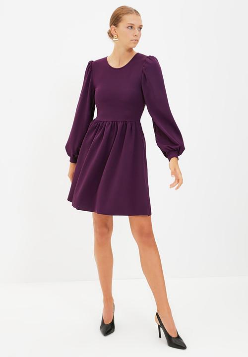 Trendyol - Low back knitted dress  - purple