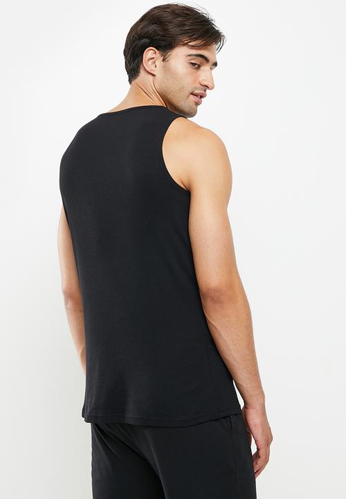 Superbalist - 2 Pack rib vests - black