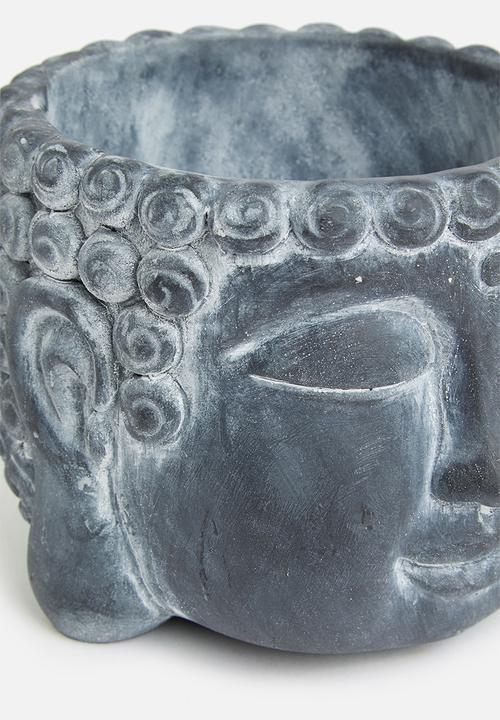 H&S - Buddha flower pot - slate
