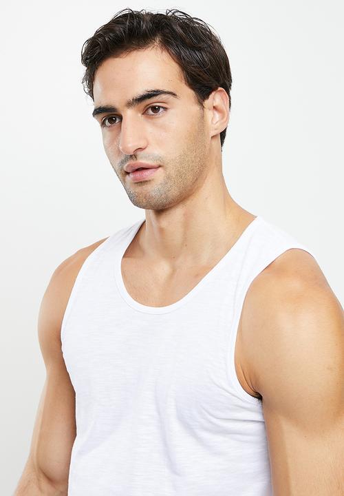 Superbalist - 2 Pack core vests cotton slub - white 