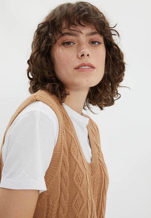 Trendyol - Knit detailed knitwear sweater  - camel