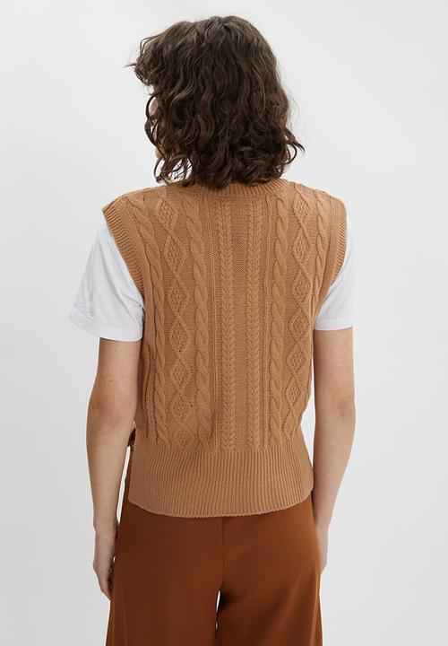 Trendyol - Knit detailed knitwear sweater  - camel