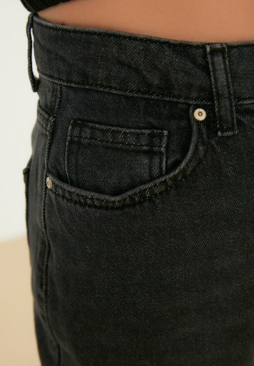 Trendyol - High waist 90's wide leg jeans - anthracite