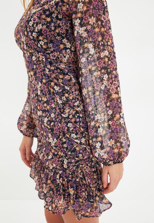 Trendyol - V-neck dress - multi 