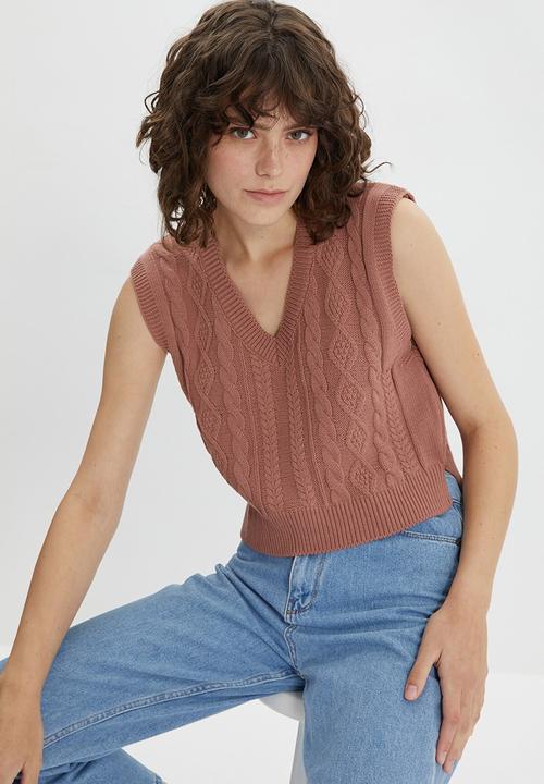 Trendyol - Knitted detailed knitwear sweater  - dried rose