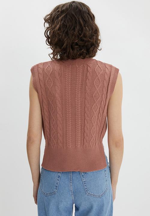 Trendyol - Knitted detailed knitwear sweater  - dried rose