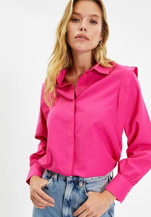 Trendyol - Shoulder detailed shirt - pink