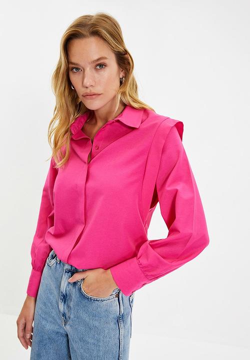 Trendyol - Shoulder detailed shirt - pink