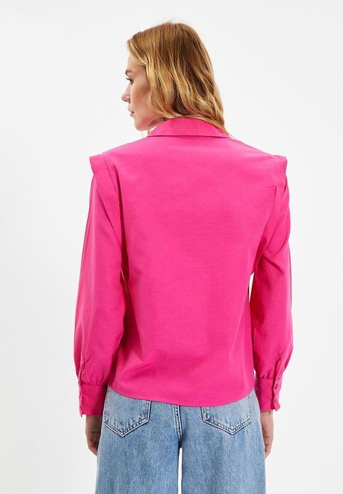 Trendyol - Shoulder detailed shirt - pink