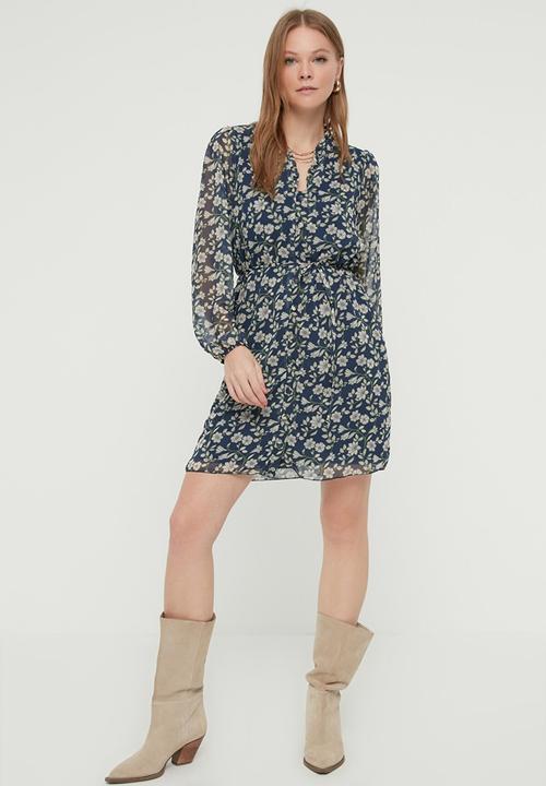 Trendyol - Patterned dress - navy