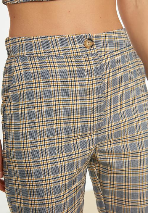 Trendyol - Plaid trousers - blue