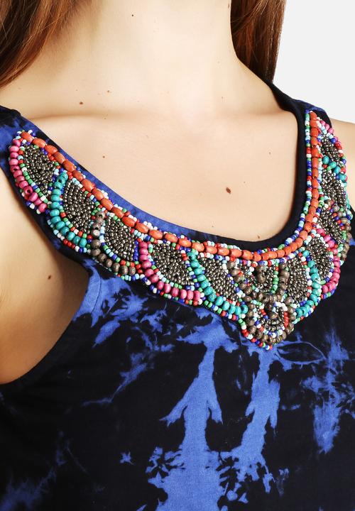 Glamorous - Tie-Dye Beaded Top