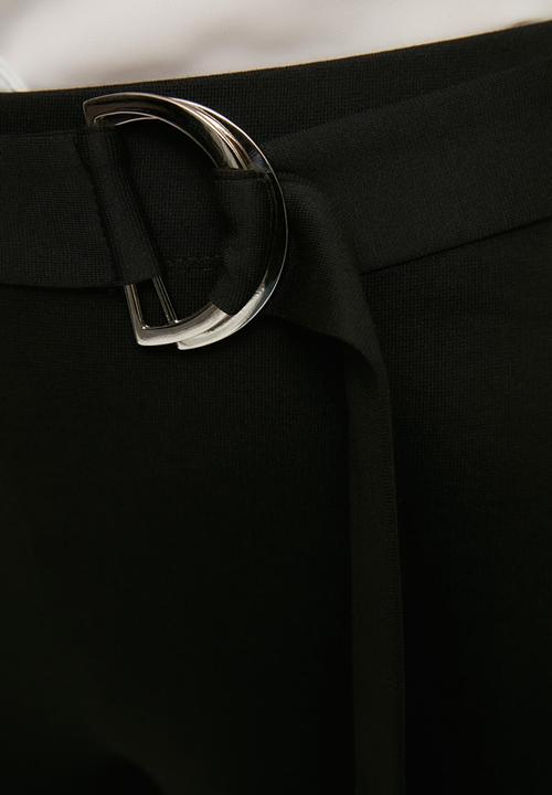 Trendyol - Belted knitted trousers - black