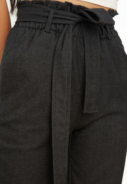 Trendyol - Sash detailed trousers - anthracite