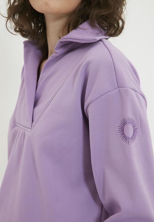 Trendyol - Loose knitted sweatshirt - lilac