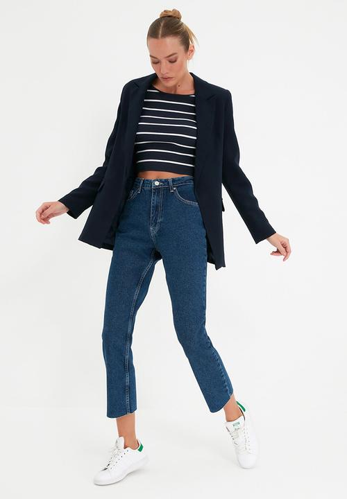 Trendyol - High waist straight jeans - blue