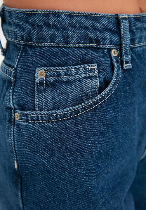 Trendyol - High waist straight jeans - blue