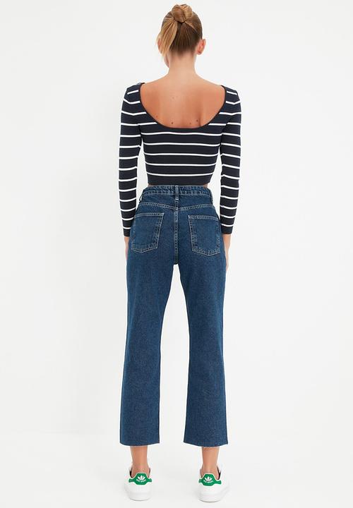 Trendyol - High waist straight jeans - blue