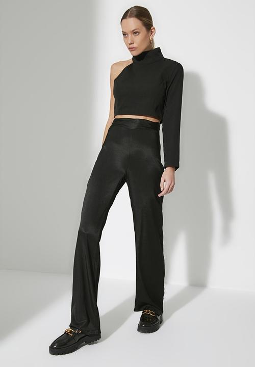Trendyol - Flare fit trousers - black