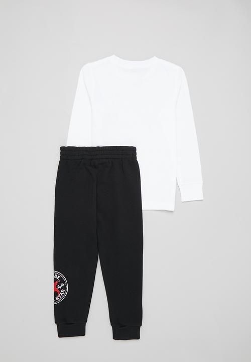 Converse - Cnvb tee & jogger set - black & white