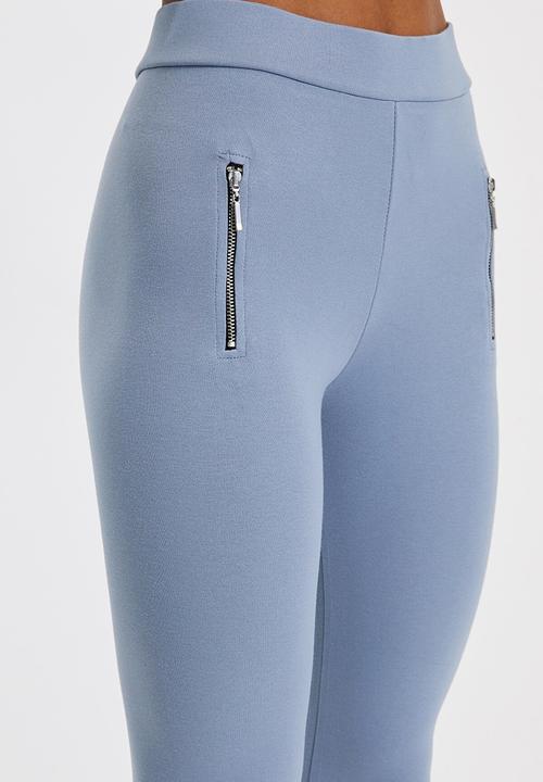 Trendyol - Knitted zipper leggings - grey