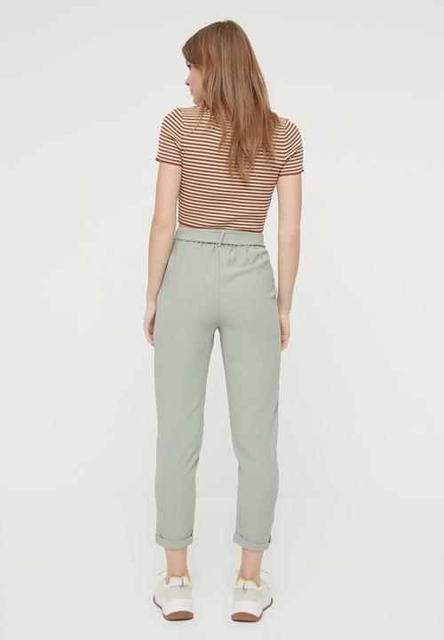 Trendyol - Lacing detail trousers - mint