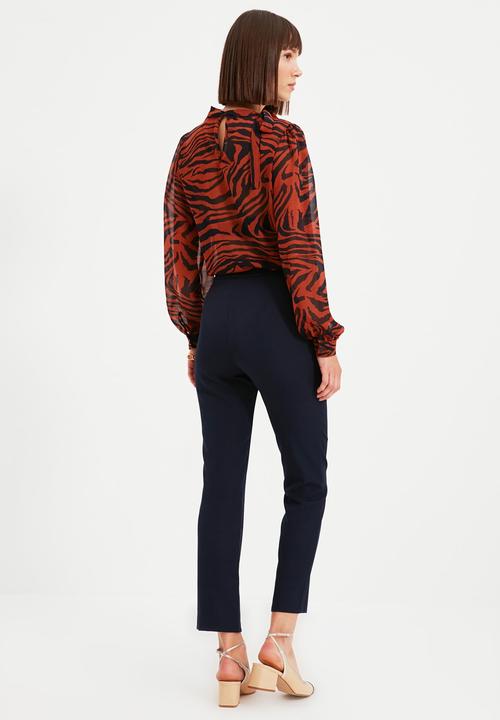 Trendyol - Straight trousers - navy