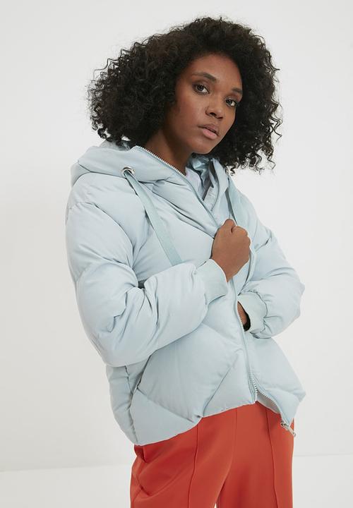 Trendyol - Oversize hooded ipuffer jacket - mint