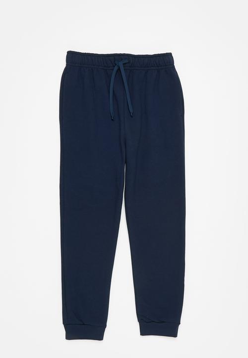 Pop Candy - Boys 2 pack joggers - grey melange & navy