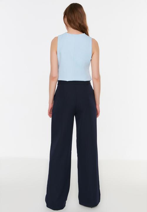 Trendyol - Straight trousers - navy