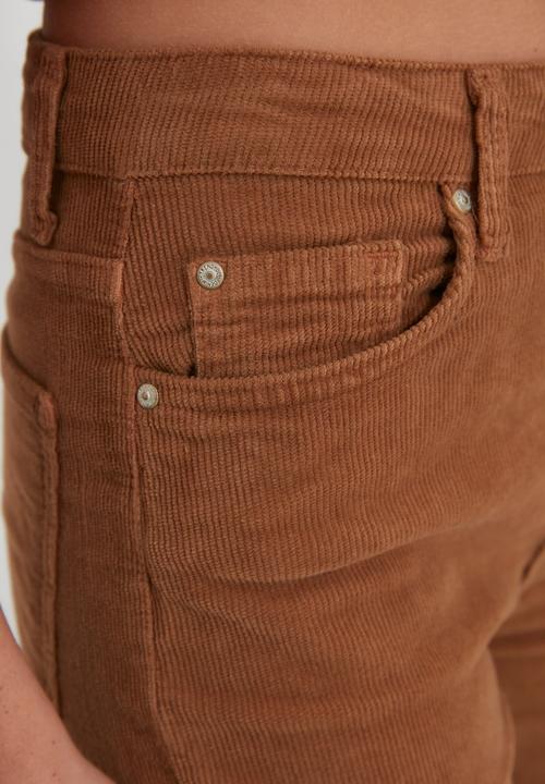 Trendyol - Velvet high waist slim fit jeans - brown