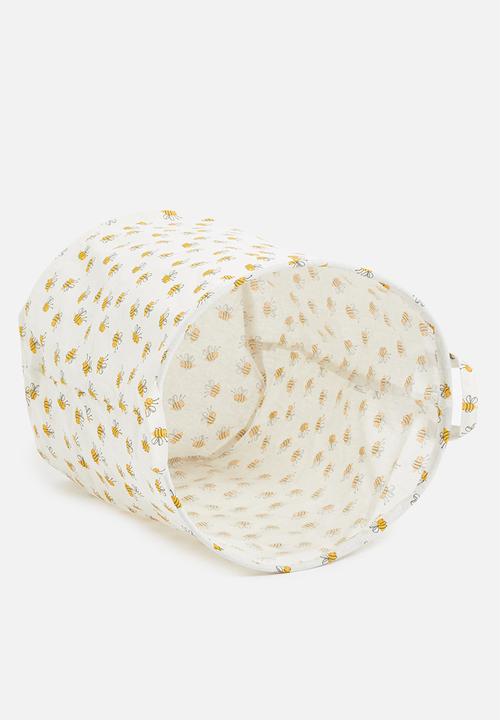 H&S - Bee laundry basket - white