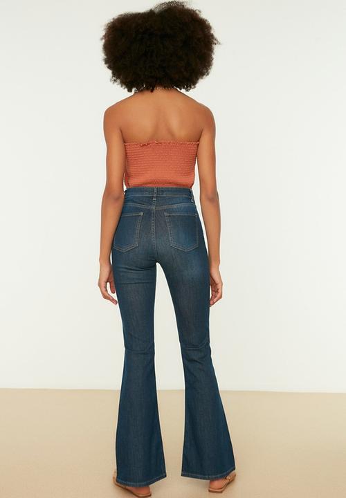 Trendyol - High waist flare jeans - navy