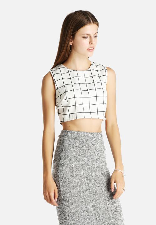 Glamorous - Grid Crop Top
