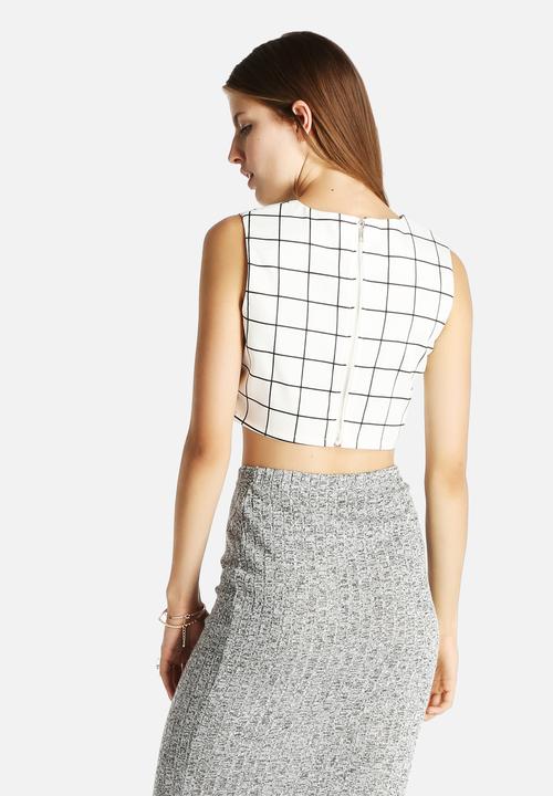 Glamorous - Grid Crop Top