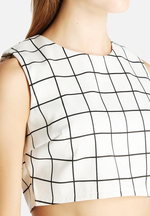 Glamorous - Grid Crop Top
