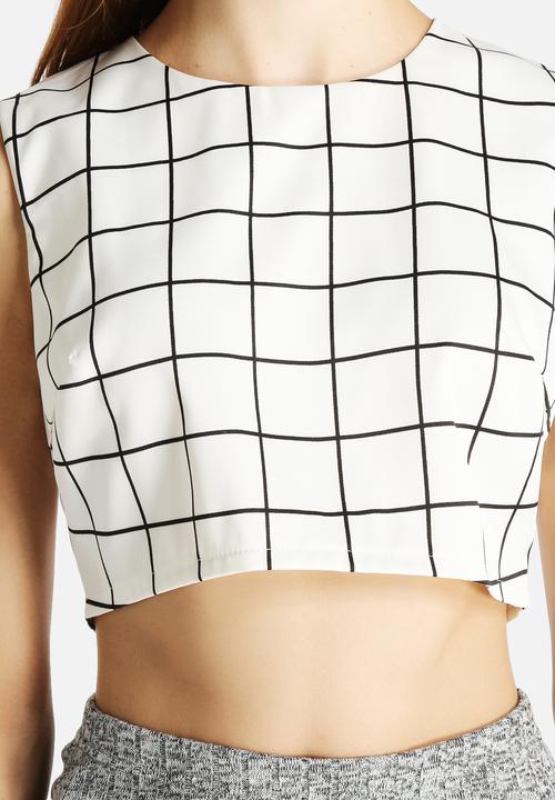 Glamorous - Grid Crop Top