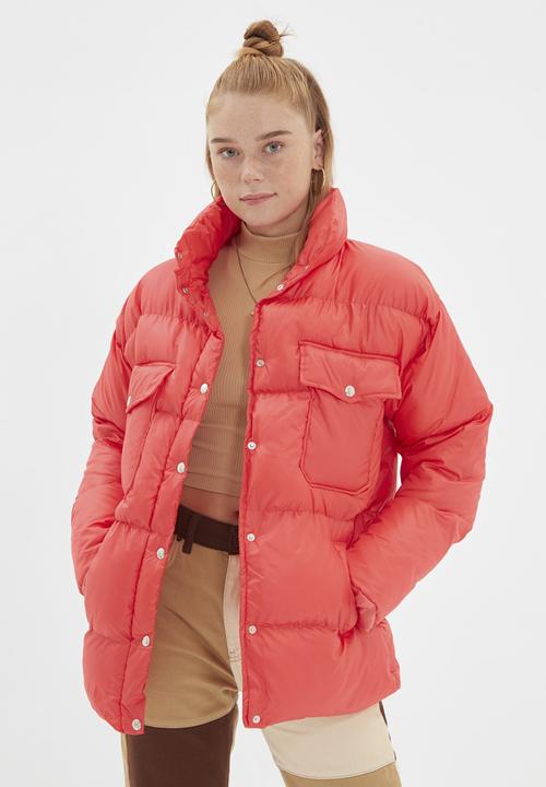 Trendyol - Down collar down jacket - red