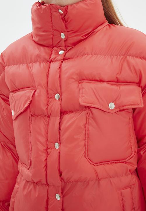 Trendyol - Down collar down jacket - red