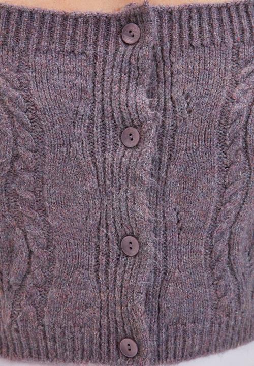 Trendyol - Crop knitwear cardigan - lilac