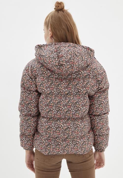 Trendyol - Floral pattern hooded inflatable coat - multi