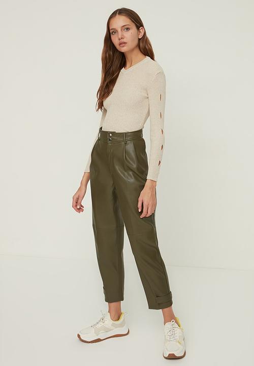 Trendyol - Cut out detailed knitwear sweater - ecru