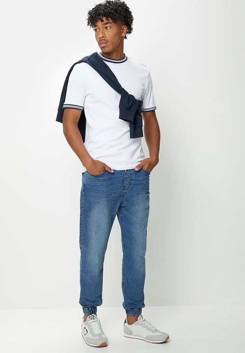 STYLE REPUBLIC - Byron tapered fit jogger jeans - washed dark blue