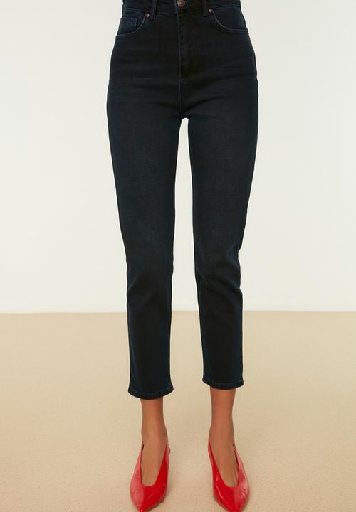 Trendyol - High waist mom jeans - midnight blue
