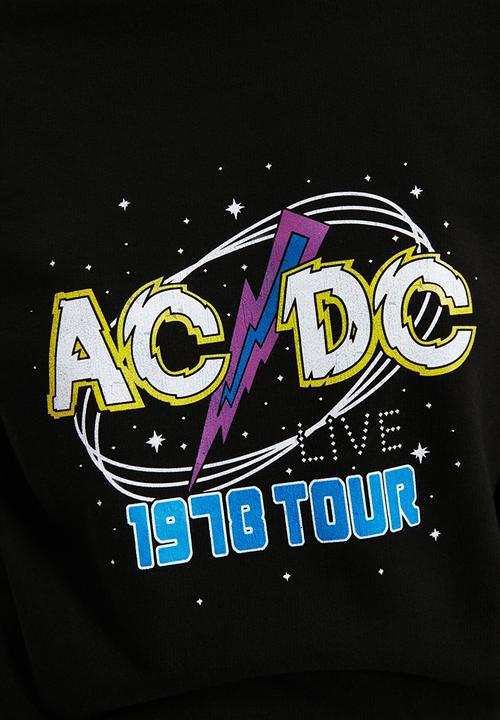 Trendyol - Acdc licensed printed basic knitted sweatshirt - black