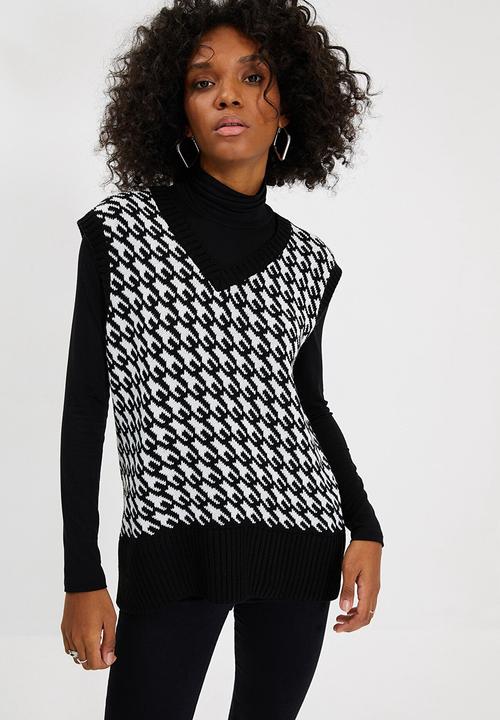 Trendyol - Jacquard knitwear sweater - black