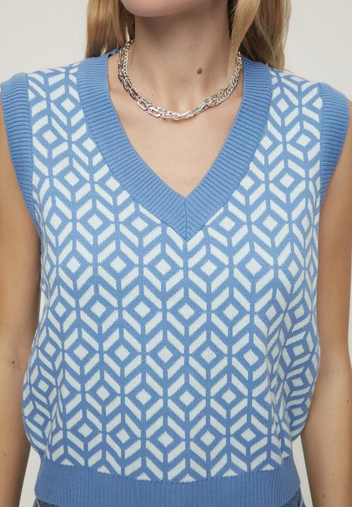 Trendyol - Jacquard knitwear sweater - blue